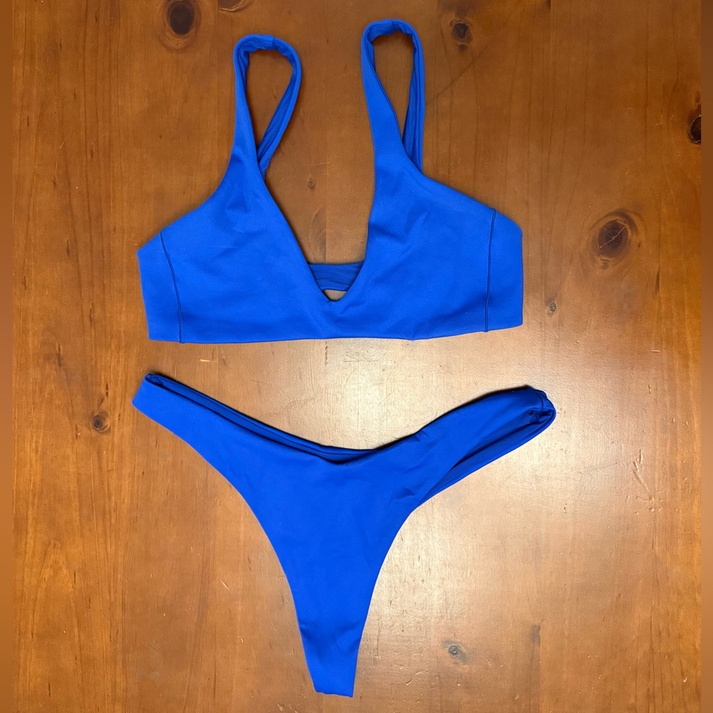 Left On Friday “First Place Blue” Bikini Set (Top & Thong)